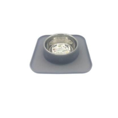 Picture of Bubimex Stainless Steel Bowl with Grey Placemat 540ml